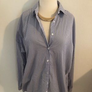 Forever 21 / Blue & White Striped Women’s Blouse